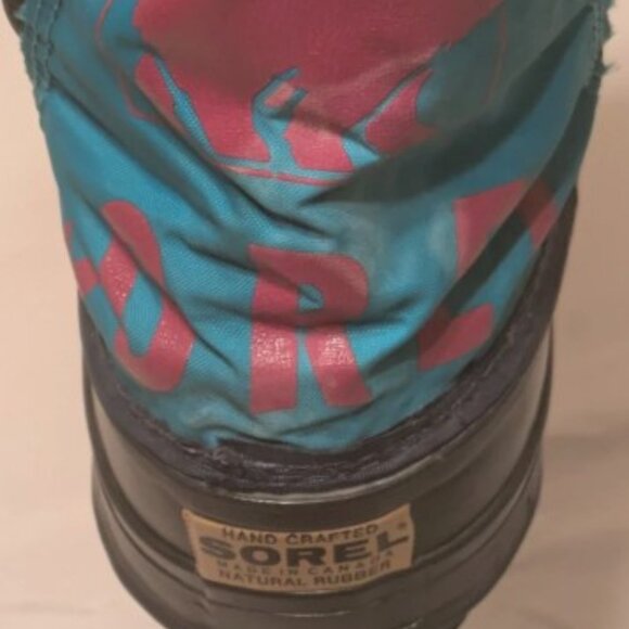 Sorel Handmade Snow Boots Womens 6 Multicolor 12 Inches Tall Front Laces - EUC - Picture 12 of 15
